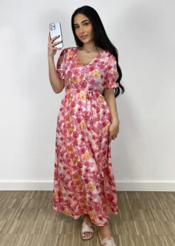 Langes Kleid Mit Blumenmuster