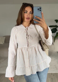 Bluse Mit Karomuster -NAHA Damenmode IMG 0734