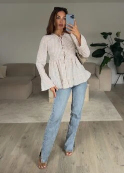 Bluse Mit Karomuster -NAHA Damenmode IMG 0735