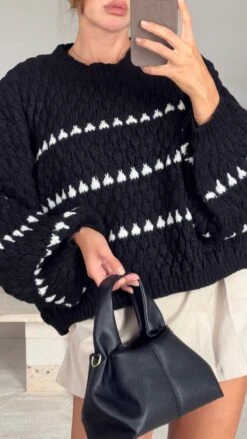 Strickpullover Mit Strukturmuster -NAHA Damenmode IMG 0805