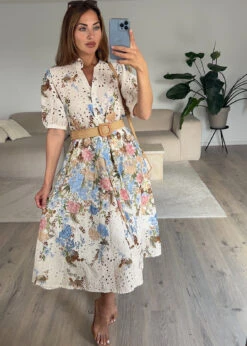 Midikleid Mit Lochstickerei -NAHA Damenmode IMG 1913