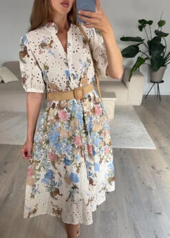 Midikleid Mit Lochstickerei -NAHA Damenmode IMG 1914