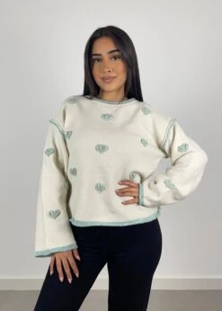 Pullover Mit Bestickten Herzen -NAHA Damenmode IMG 1961