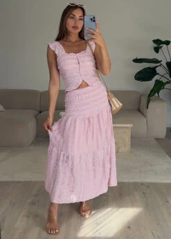 Zweiteiler Set Mit Carmentop Und Maxirock 10 Zweiteiler Set Mit Carmentop Und Maxirock -NAHA Damenmode IMG 1973