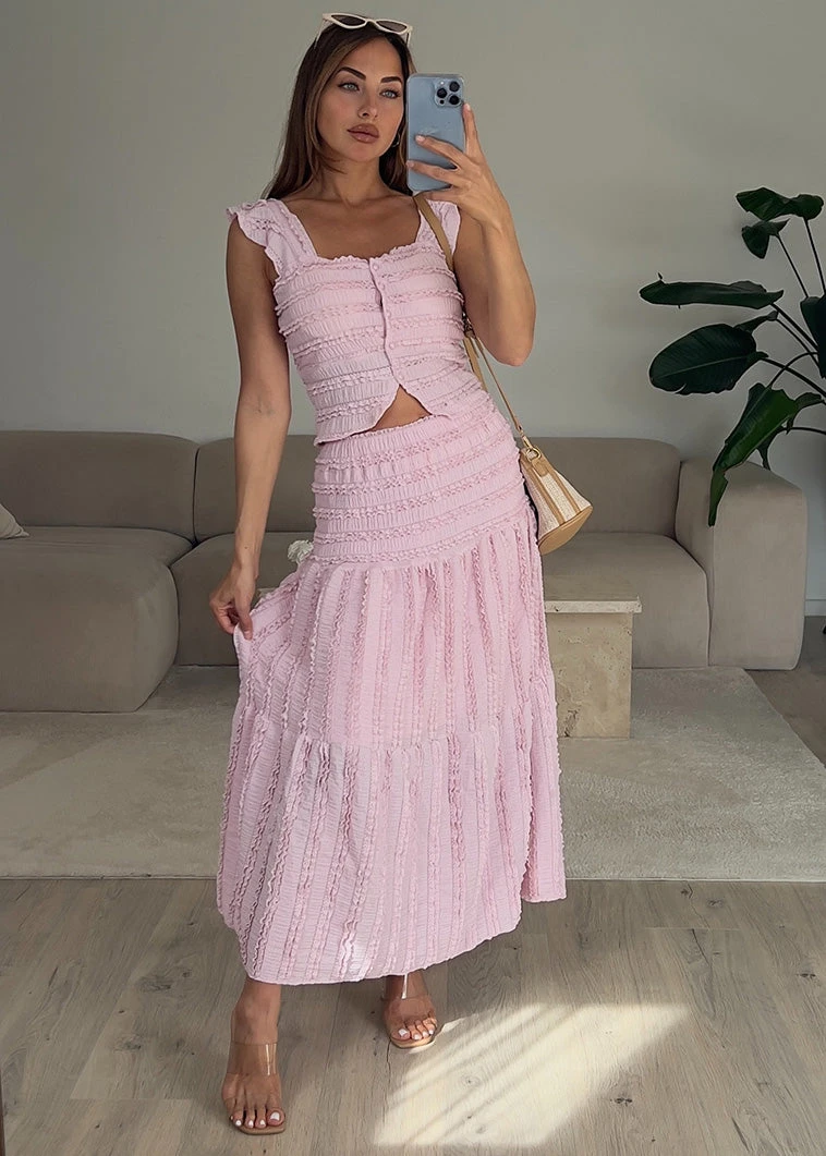 Zweiteiler Set Mit Carmentop Und Maxirock 6 Zweiteiler Set Mit Carmentop Und Maxirock – Bild 4