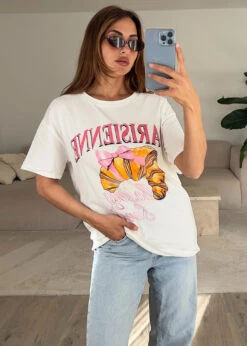 Oversize T-Shirt Mit Croissant Print -NAHA Damenmode IMG 2005 5b41c76a 0010 4710 b2b1 079a98833243