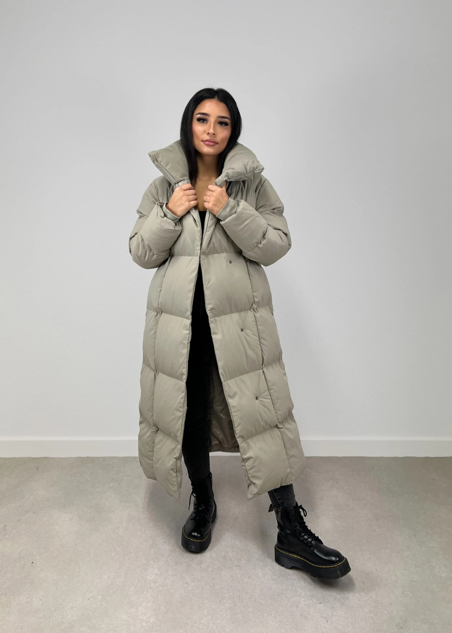 Lange Winterjacke Mit Gürtel 7 Lange Winterjacke Mit Gürtel – Bild 5