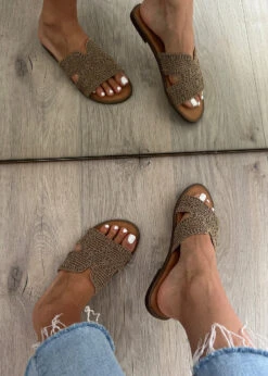 Sandalen Mit Gehäkeltem Look -NAHA Damenmode IMG 2976