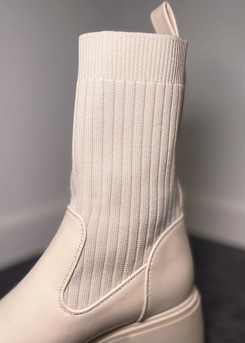 Stiefelette Mit Rippenstrick-Schaft 4 Stiefelette Mit Rippenstrick-Schaft – Bild 2