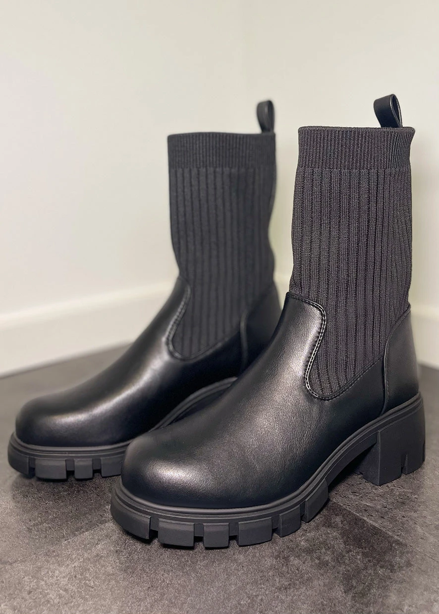 Stiefelette Mit Rippenstrick-Schaft 9 Stiefelette Mit Rippenstrick-Schaft – Bild 7