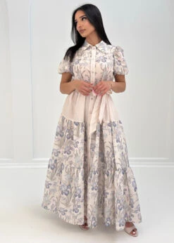 Maxikleid Mit Puffmärmeln