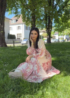 Maxikleid Mit Floralem Muster -NAHA Damenmode Maxikleid mit floralem Muster 5