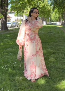 Maxikleid Mit Floralem Muster -NAHA Damenmode Maxikleid mit floralem Muster 8