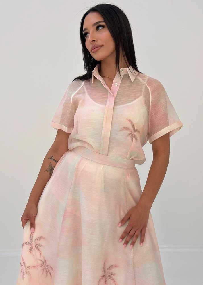 Set Aus Hemdbluse & Maxirock 4 Set Aus Hemdbluse & Maxirock – Bild 2