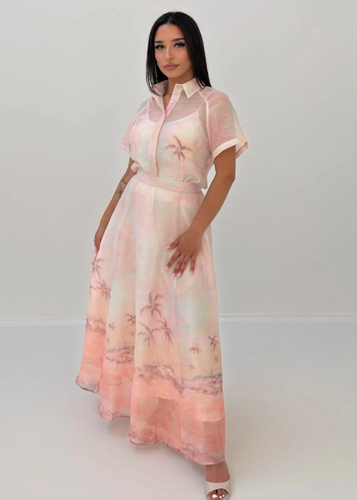 Set Aus Hemdbluse & Maxirock 3 Set Aus Hemdbluse & Maxirock