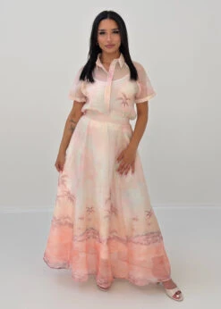 Set Aus Hemdbluse & Maxirock 7 Set Aus Hemdbluse & Maxirock -NAHA Damenmode Rock Set front