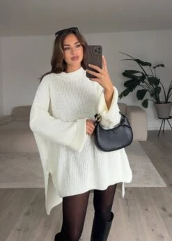 Strickpullover -NAHA Damenmode Strickpullover in Wei 2