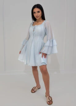 Boho-Kleid Mit Volantärmeln