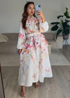 Maxikleid Mit Aquarell-Print