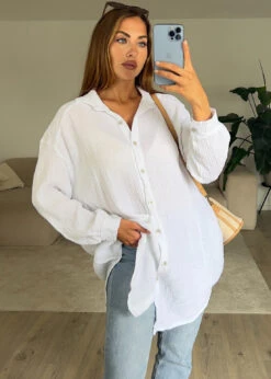 Lange Musselin-Bluse