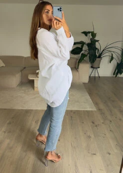 Lange Musselin-Bluse 11 Lange Musselin-Bluse -NAHA Damenmode oversize bluse musselin weiss naha seite