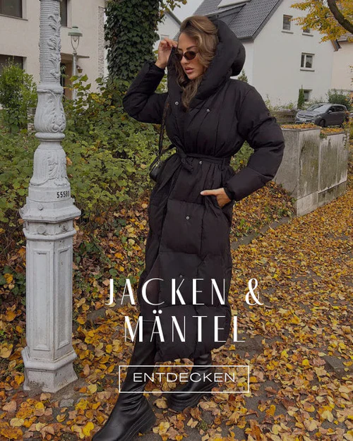 Titelseite -NAHA Damenmode parka lang fell schwarz