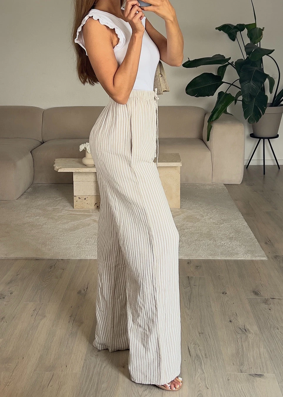 Gestreifte Musselin Hose 5 Gestreifte Musselin Hose – Bild 3